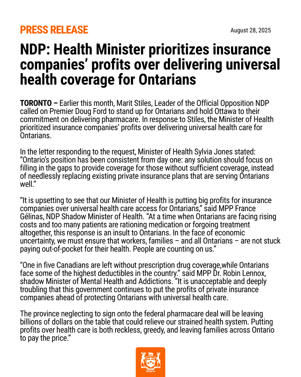 Ontario NDP tweet media