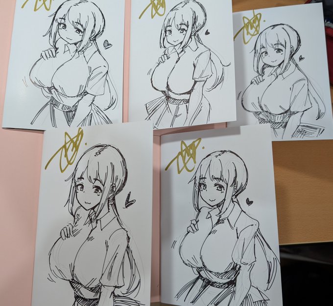 サイン本完成じゃいᕙ('ω')ᕗ偏らんようにシャッフルして送り返すわよ～ 