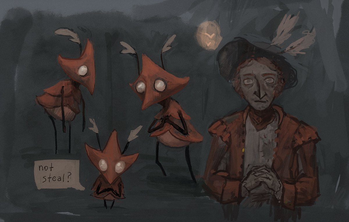 Grindle, or a thief who always gets nat one for all of his ability checks. 
#silksong #gijinka