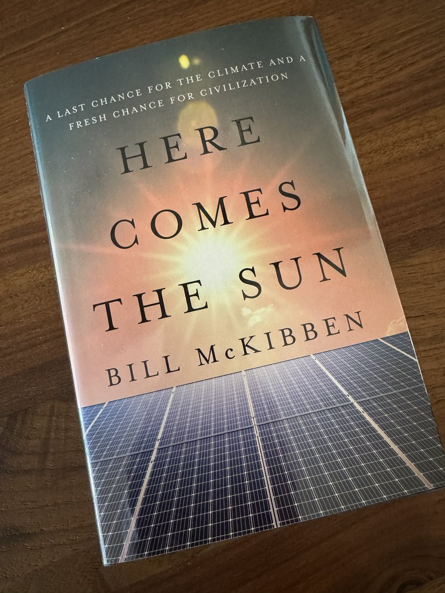 “The world has exactly one path available to make the rapid changes that the climate crisis requires, and that path is solar, wind &amp; batteries.” - Bill McKibben ☀️⬇️