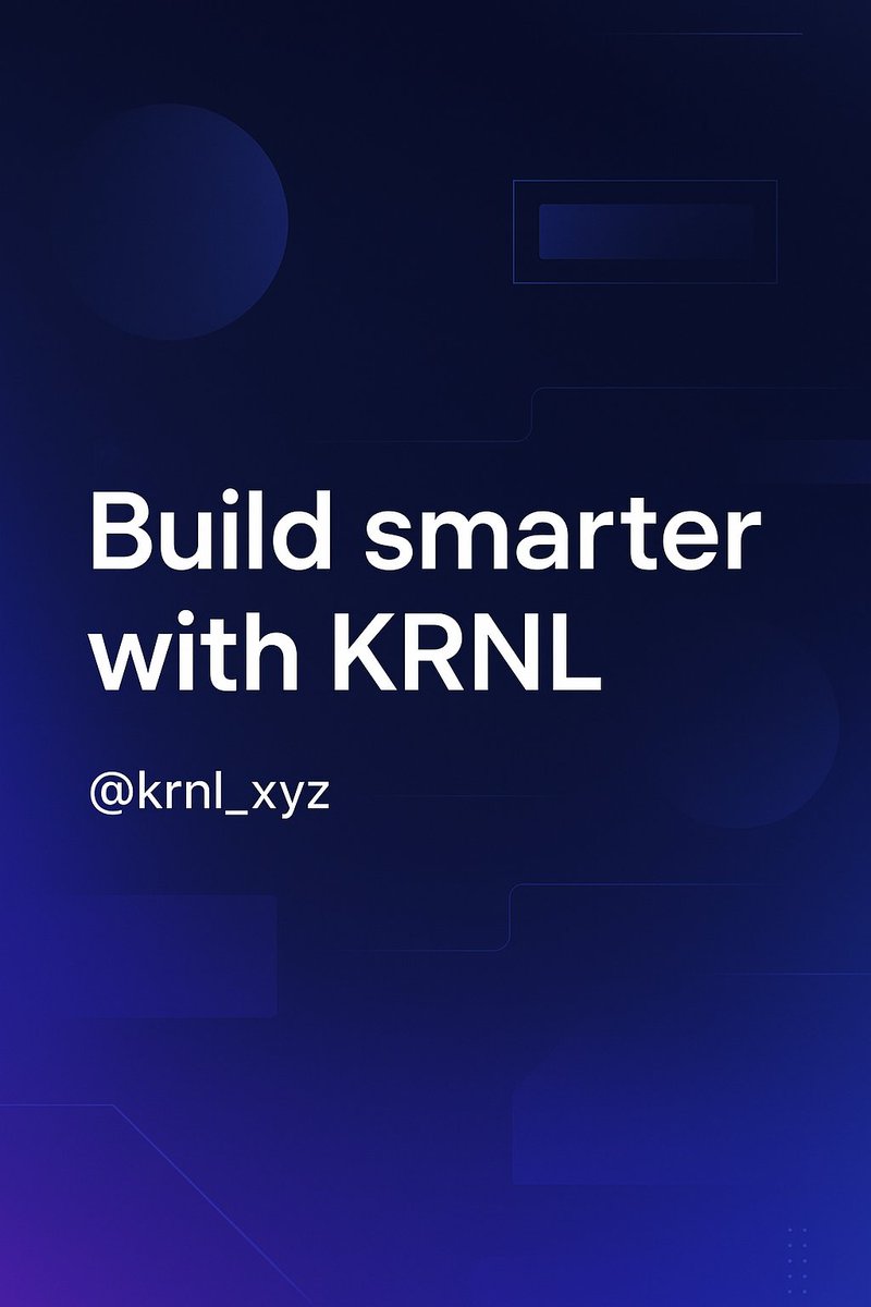 khalid_web3's tweet image. Building in Web3 shouldn’t feel like reinventing the wheel
@KRNL_xyz gives devs modular, ready-to-use smart contract primitives, faster launches, cleaner code
Don’t build from scratch. Build smarter with KRNL
#KRNL #Web3Dev