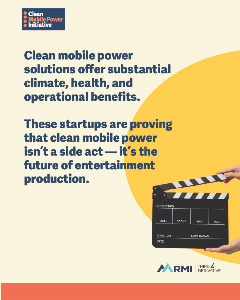 Sesame Solar is proud to be a graduate of the Clean Mobile Power Initiative🎉 

Led be The Walt Disney Company, Netflix, Third Derivative and RMI, the mission is to increase the availability of clean alternatives to diesel generators used in the entertainment industry.