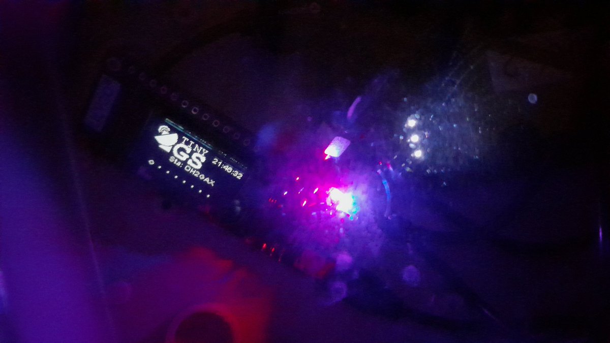 oh2gax's tweet photo. TinyGS evening lights! Testing station RX after some QRT period. Currently using Diamond Minidiscone on the balcony second floor. Open view to W &amp; NW. https://t.co/RSt0VzCXGf