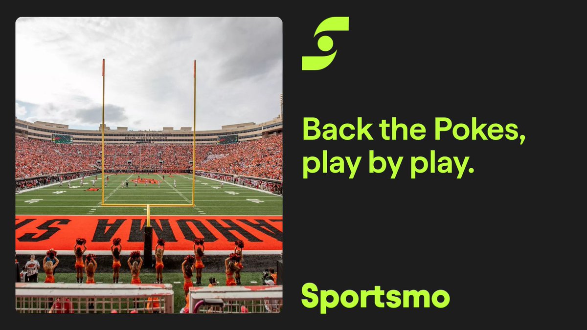 Cowboy Nation, saddle up. 🤠 We're teaming w/ <a href="/okstate/">Oklahoma State Univ.</a>! Now every TD, sack &amp; pick-six = a chance to fund <a href="/CowboyFB/">OSU Cowboy Football</a>. We’re gamifying giving &amp; OSU is the first to ride. Download Sportsmo → pledge → rep your squad → fund your team. #OkState #FanFundedFootball #NIL #GoPokes