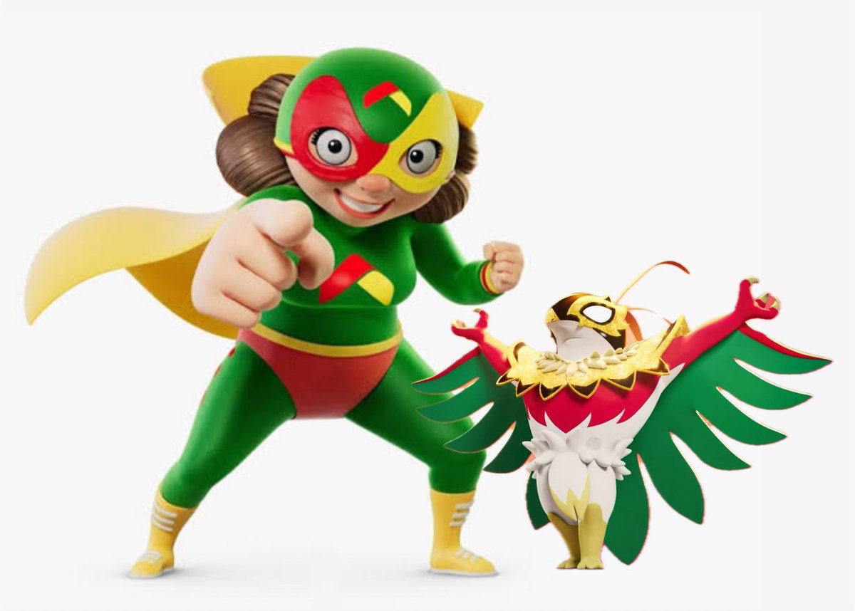 Aaron Jandette (@aaronjandette_) on Twitter photo Líder de gimnasio Mamá Lucha y Hawlucha te retan a una pelea Pokémon Líder de gimnasio Mamá Lucha y Hawlucha te retan a una pelea Pokémon