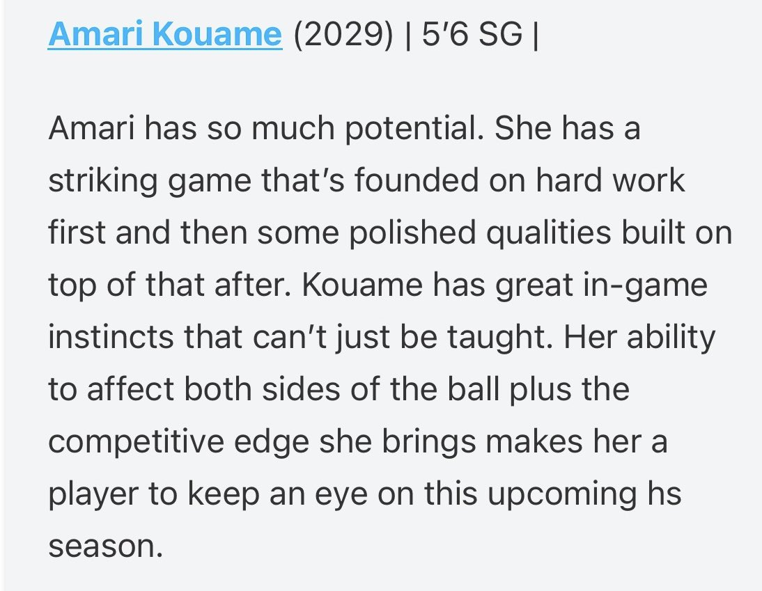Amari Kouame ๐๐จ๐ฎ๐ฎ๐ช๐ฉ๐ชโฝ๏ธ (@kouameamari) on Twitter photo Thank you so much <a href="/PGHNewEngland/">Prep Girls Hoops New England</a> for the write up!! I canโt wait for the upcoming season! Thank you so much <a href="/PGHNewEngland/">Prep Girls Hoops New England</a> for the write up!! I canโt wait for the upcoming season!