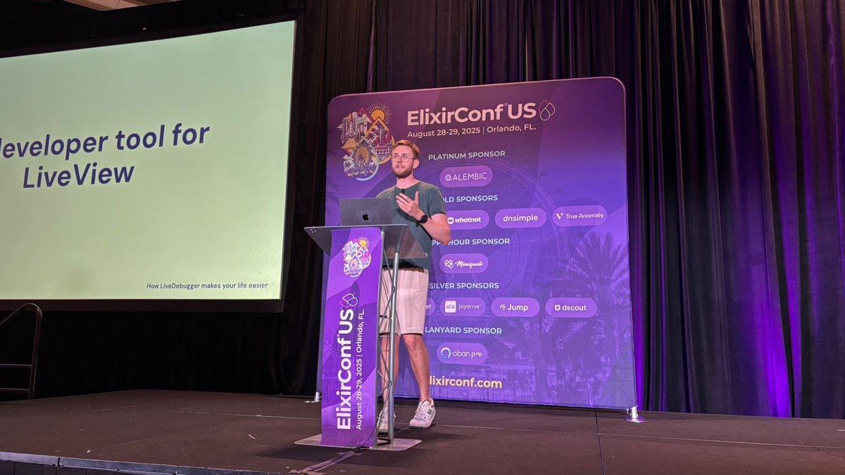 ElixirConf's tweet image. Inspect LiveView states, monitor transitions
Solve common development challenges
@kraleppa shows how LiveDebugger transforms Phoenix LiveView debugging. #ElixirConfUS