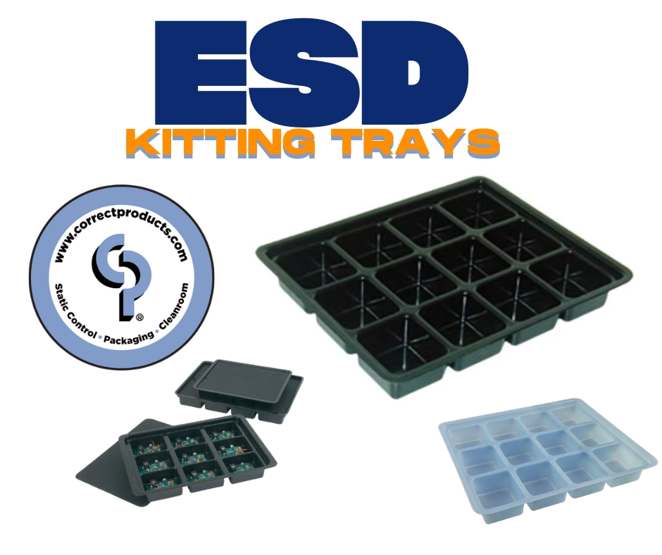 We supply ESD kitting trays to store and organize static sensitive components safely. Our kitting trays come in various sizes to cater to different needs, with cell configurations ranging from 4 to 20 cavities.   Check out our selection online.

zurl.co/OGFVn