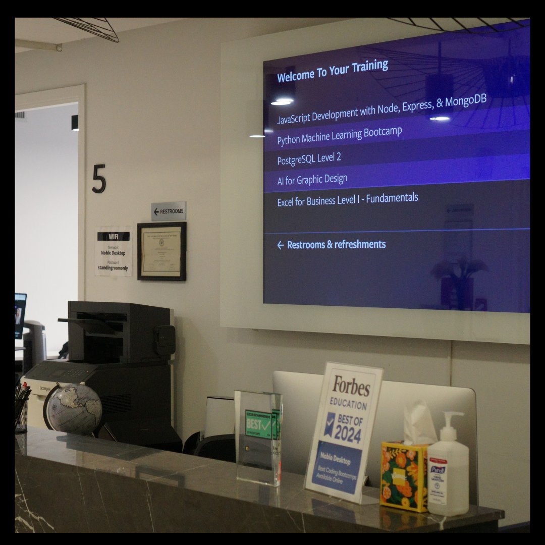 nobledesktop's tweet image. Come visit and take a peek inside our space. We’ve worked hard to make Noble Desktop feel welcoming - complete with the tech you need, spots to connect, and instructors who are always within reach. But don&apos;t take our work for it - pop by and see us! We&apos;d love to say hello ~