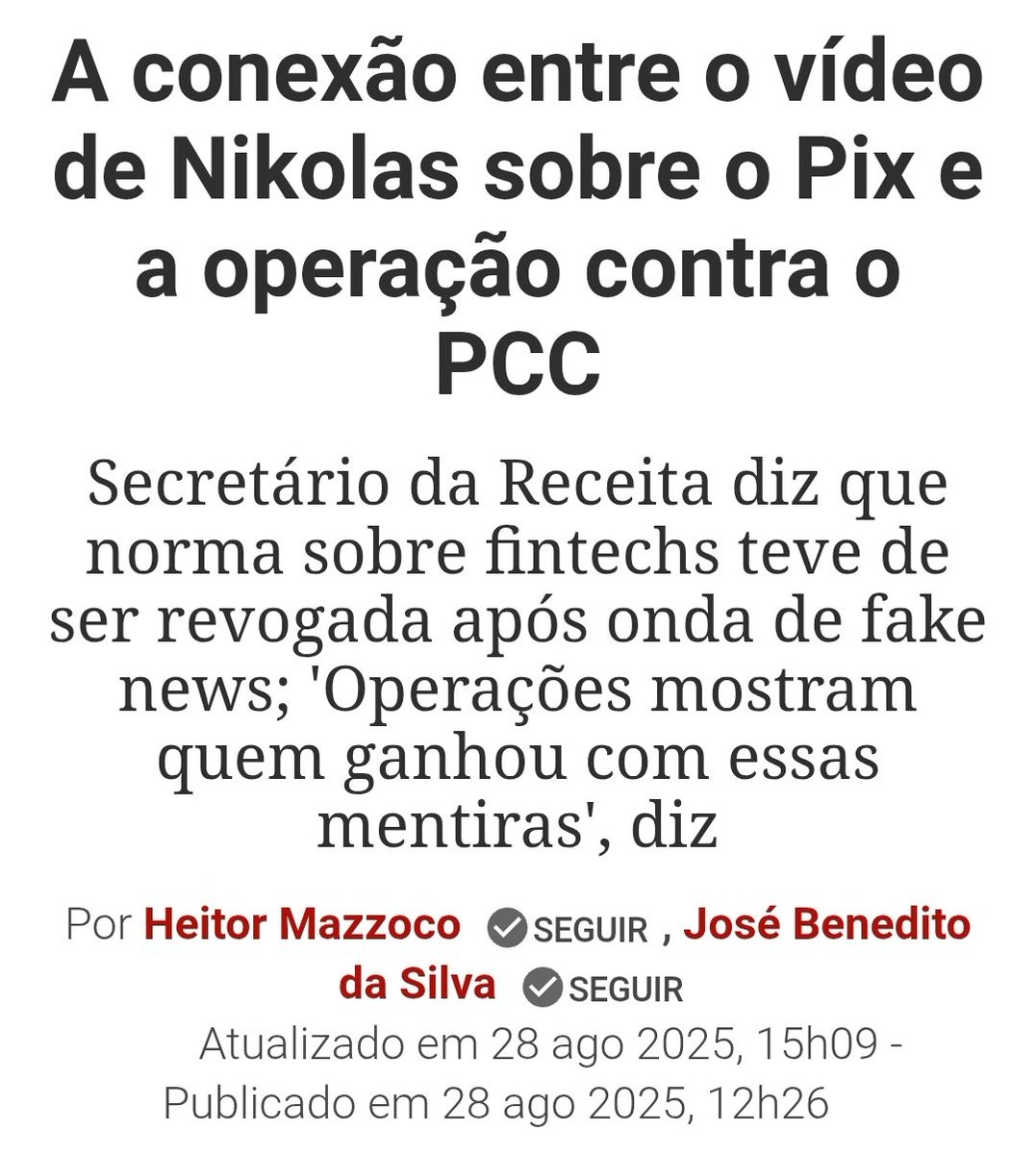 Duas questões nas entrelinhas disso: 
- fizeram a operação DEPOIS que o Nikolas fodeu tudo. É uma resposta a ele tb? 
- esse último vetor trumpista contra o crime organizado na AL, somado à posição hostil que os meninos do Bolsonaro estão cultivando em relação ao Tarcísio, podem
