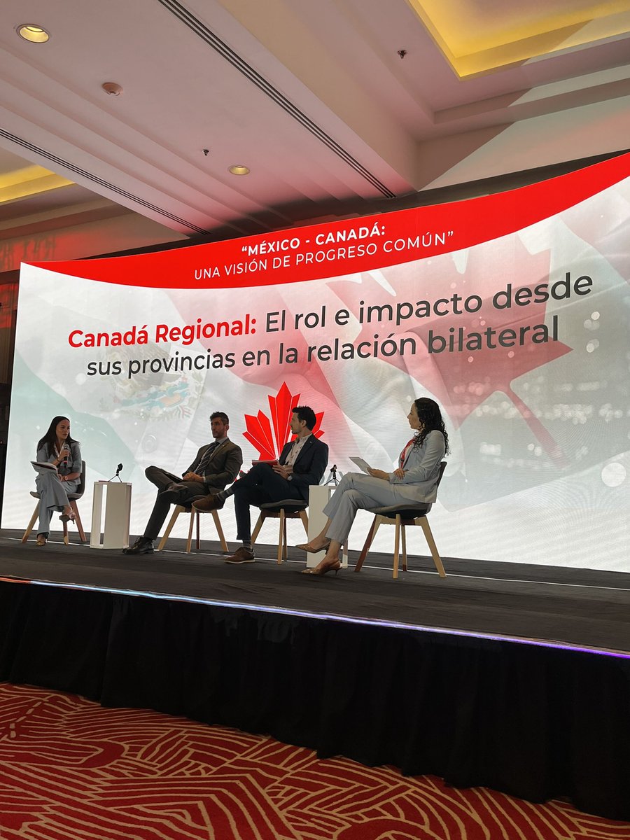 🇲🇽🤝🇨🇦 En el marco del Cancham Day, <a href="/marianaraphael_/">Mariana Raphael</a> , Directora General de Connecting Mexico moderó el panel “Canadá Regional: El rol e impacto desde sus provincias”, con la participación de representantes de las oficinas provinciales de Canadá en México (Ontario, Québec,