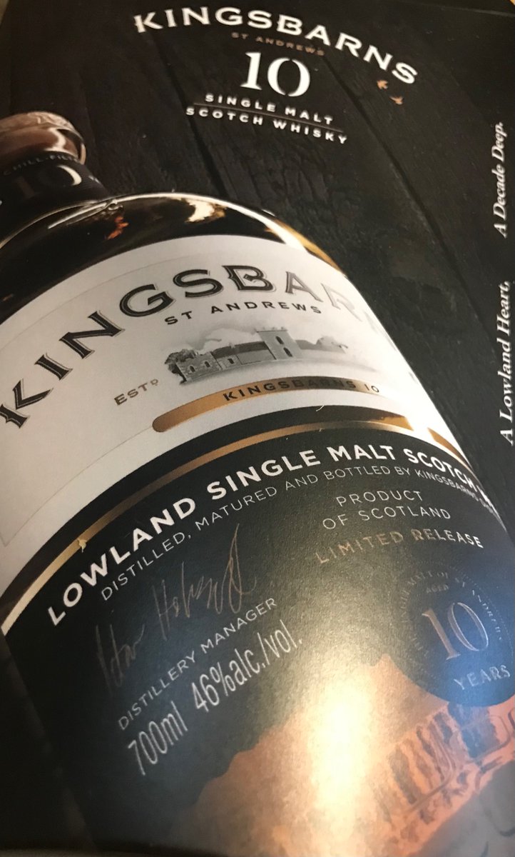 I’ve been a massive fan of the beautiful whiskies distilled/nurtured by passion and shaped by nature from the influential team <a href="/KingsbarnsDist/">Kingsbarns Distillery</a>  
Now it the turn for their inaugural 10 year old to take centre stag! 
Can’t wait to review! 
<a href="/SpeakerWhisky/">The Whisky Speaker</a> 
🏴󠁧󠁢󠁳󠁣󠁴󠁿😎🥃