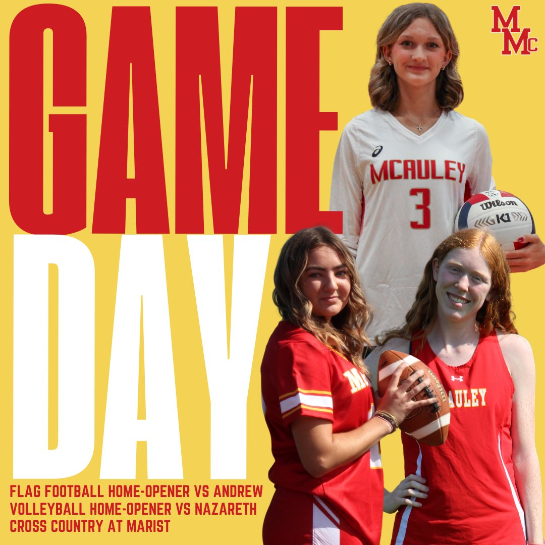 Big slate of contests for the Mighty Macs tonight.

🏃🏽‍♀️ cross country at Marist | 4:00pm
🏈 flag football vs Andrew | 5/6/7:00pm 
🏐volleyball vs Nazareth | 5/6:00pm

#MacNation x #BackInMACtion