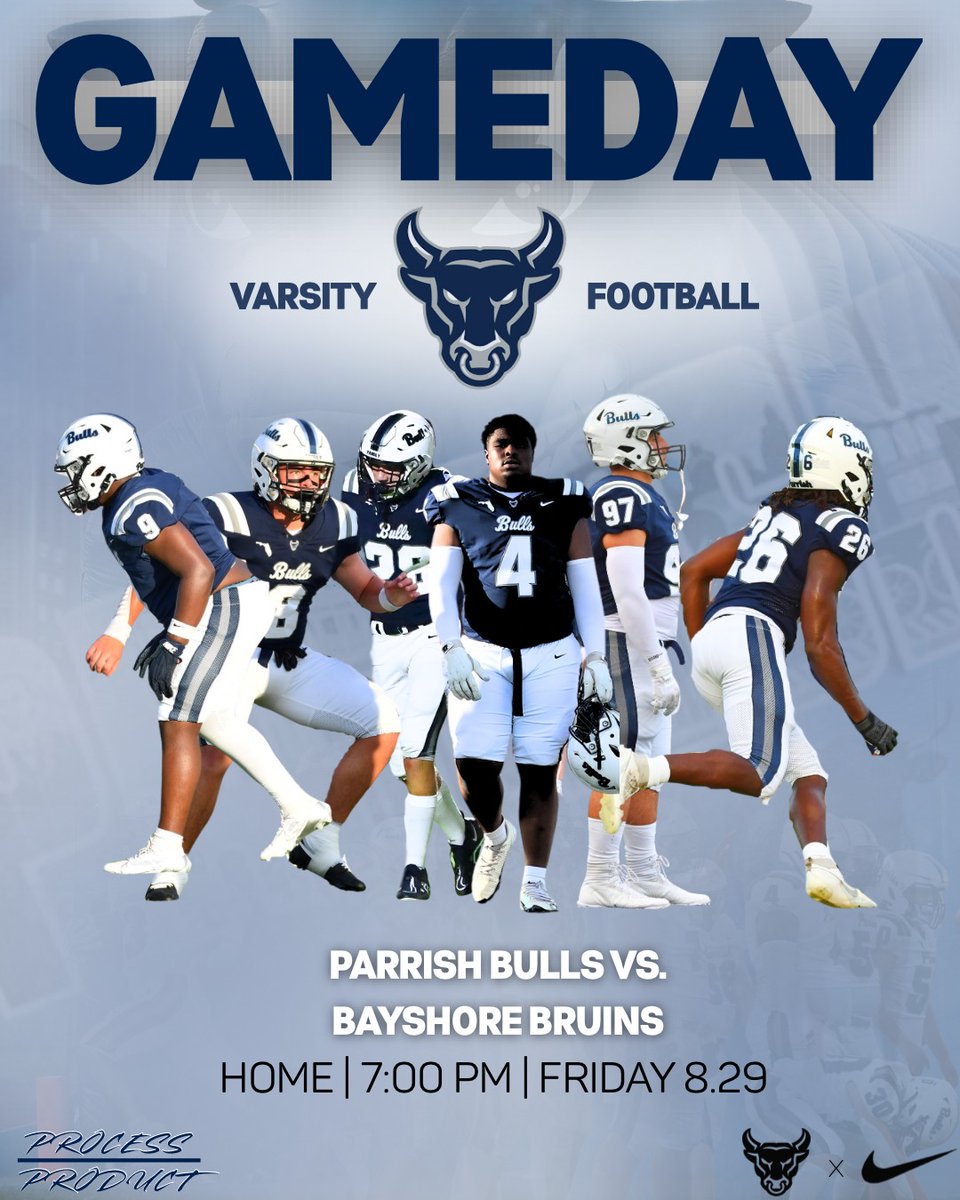 Come out to Parrish Community High School Friday night and support your Bulls Football team as they take on Bayshore High School starting at 7pm.