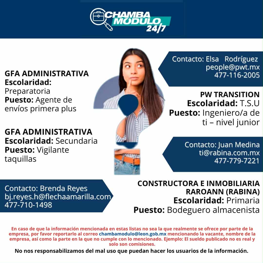 ChambaModulo's tweet image. ¡No pierdas la oportunidad! Postúlate 💼