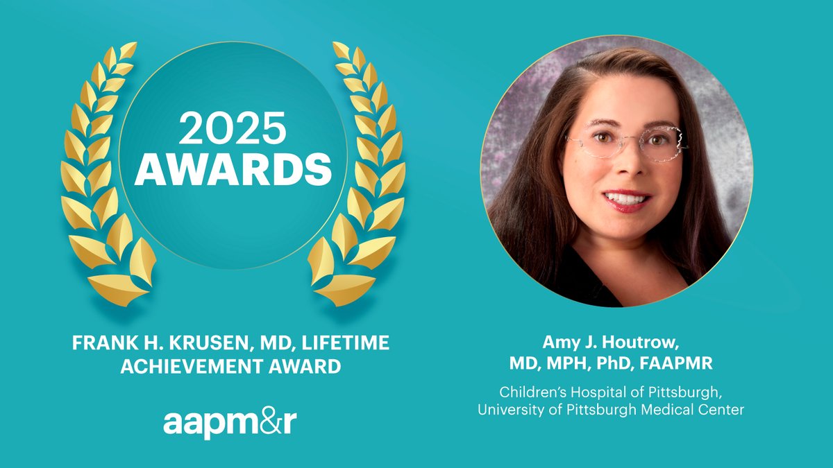 In addition to honoring our 2025 Award Recipients during the presentation of AAPM&amp;R Awards and PhyzTalks at #AAPMR25, we will be taking the time to spotlight all award recipients across our social media channels in the coming weeks, starting with our Frank H. Krusen, MD Lifetime