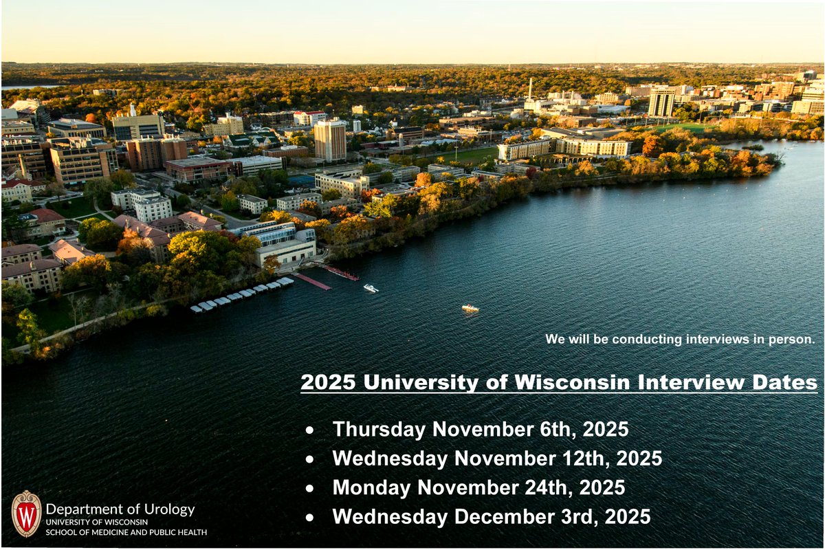 UW Madison Urology Residency (@wiscurores) on Twitter photo We are excited to be holding in-person interviews again this year. Check out our dates! 👇 We can't wait to meet some amazing applicants! <a href="/wiscurology/">UW Urology</a> <a href="/UroResidency/">UroResidency</a> <a href="/Uro_Res/">The Urology Applicant ⚕</a> <a href="/Inside_TheMatch/">Inside The Match</a> We are excited to be holding in-person interviews again this year. Check out our dates! 👇 We can't wait to meet some amazing applicants! <a href="/wiscurology/">UW Urology</a> <a href="/UroResidency/">UroResidency</a> <a href="/Uro_Res/">The Urology Applicant ⚕</a> <a href="/Inside_TheMatch/">Inside The Match</a>