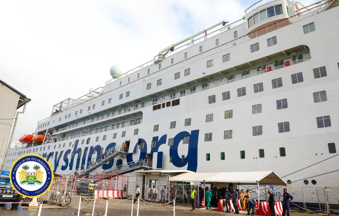 This morning, I formally welcomed the Mercy Ship, marking its 8th voyage to our shores since 1992. 

Mercy Global’s vision of hope and restoring dignity through various surgical procedures has improved and saved the lives of millions worldwide. In Sierra Leone alone, they