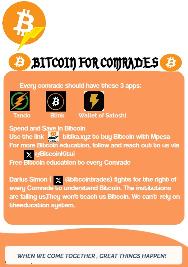 Darius Simon ๐ (@bitcointrades_) on Twitter photo <a href="/geyserfund/">Geyser โก๏ธ</a> I'll try every way in my means to pass Bitcoin Knowledge to <a href="/discoverseku/">South Eastern Kenya University</a> Students. Today I honored the legend Hal by walking 14km distributing brochures to Students in their residences. My message should reach over 1000 students this week. <a href="/BitcoinKitui/">Bitcoin Kitui ๐ฐ๐ช</a> won't fail, must win โก <a href="/geyserfund/">Geyser โก๏ธ</a> I'll try every way in my means to pass Bitcoin Knowledge to <a href="/discoverseku/">South Eastern Kenya University</a> Students. Today I honored the legend Hal by walking 14km distributing brochures to Students in their residences. My message should reach over 1000 students this week. <a href="/BitcoinKitui/">Bitcoin Kitui ๐ฐ๐ช</a> won't fail, must win โก