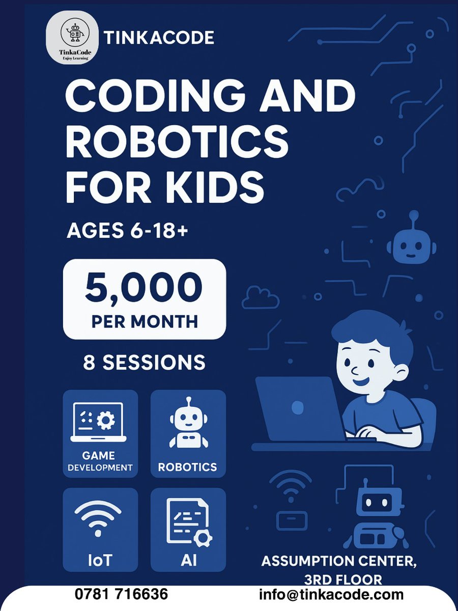 tinkacode's tweet image. Join us after school or on weekends for 8 sessions at Ksh 5,000 in Nakuru, Kenya. Learn at your own pace based on availability. Sign up now, link 
tinkacode.com/event/coding-a…