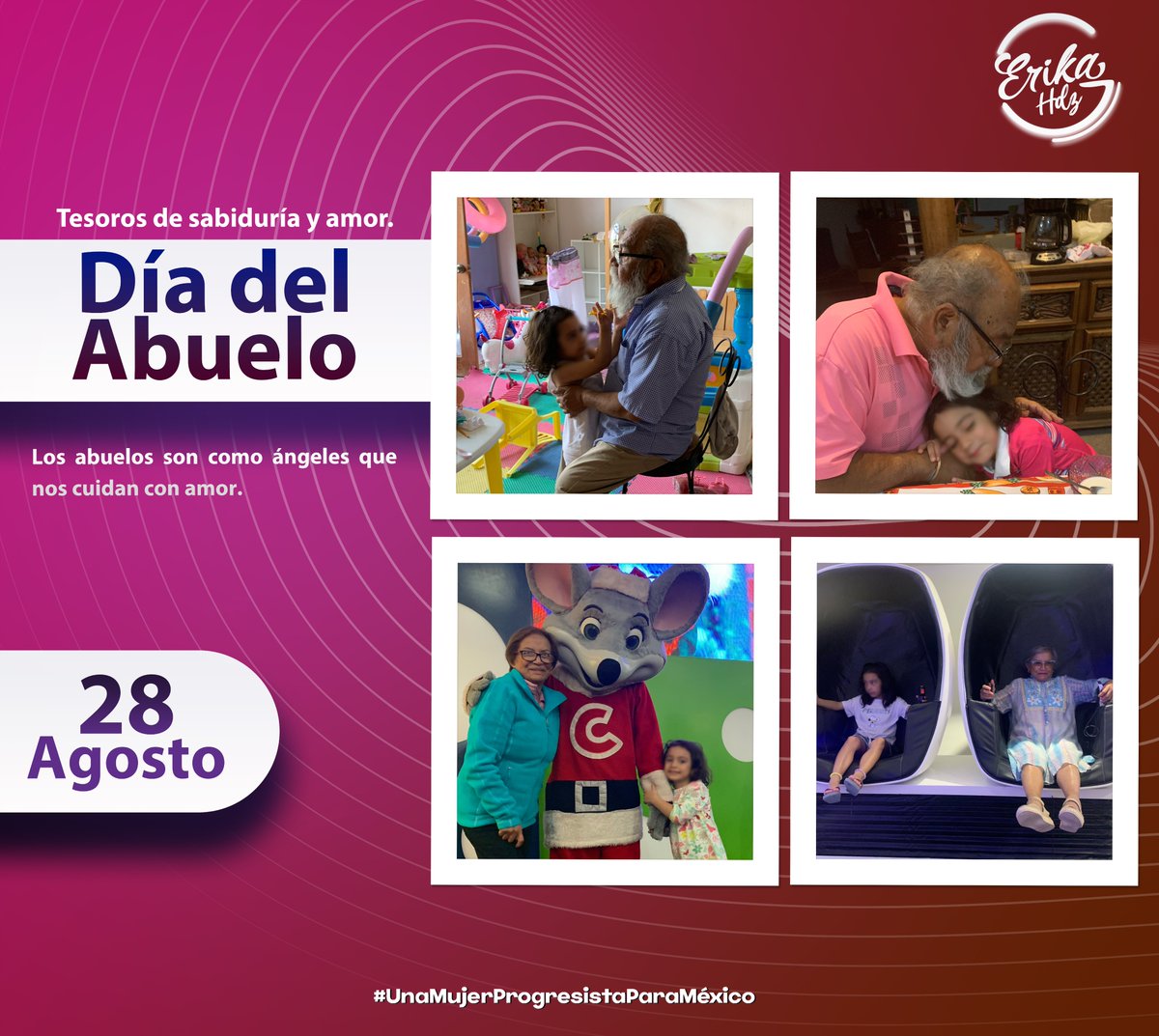 🌟 Hoy celebramos el #DíaDelAbuelo.
Gracias a quienes nos regalan amor y sabiduría en vida, y a quienes ya partieron, porque su luz nos sigue guiando desde el cielo. 💫❤️
El amor de los abuelos trasciende tiempo y espacio, vive en el corazón. 🌹👵👴