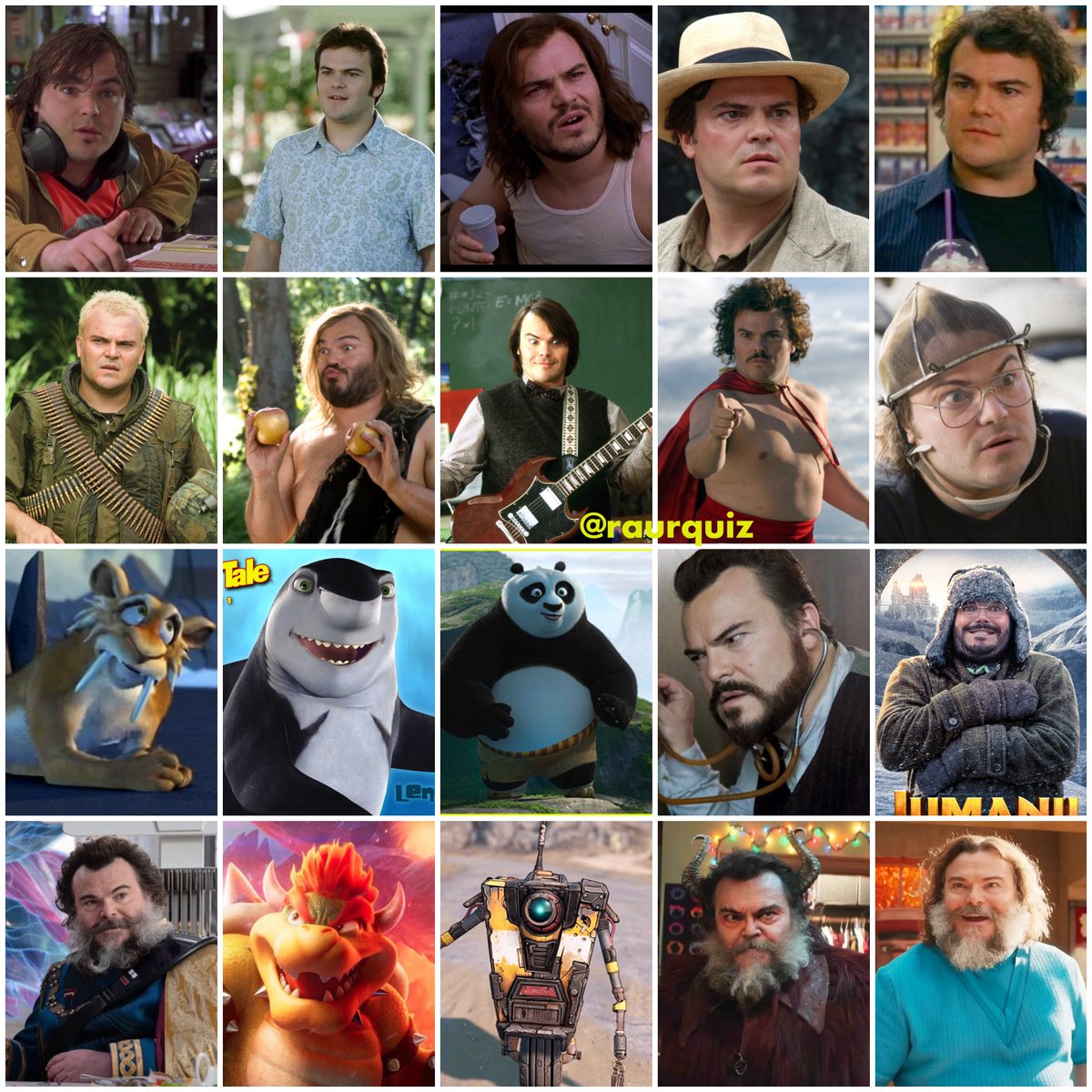 raurquiz's tweet photo. #happybirthday @jackblack #jackblack #actor #HighFidelity #SchoolofRock #NachoLibre #KungFuPanda #Jumanji #TheNextLevel #Minecraft #DearSanta #Borderlands #SupeMarioBros #TheMandalorian #ShallowHal #OrangeCounty #Envy #KingKong #TheHoliday #BeKindRewind #TropicThunder #YearOne https://t.co/DBfExpPn21