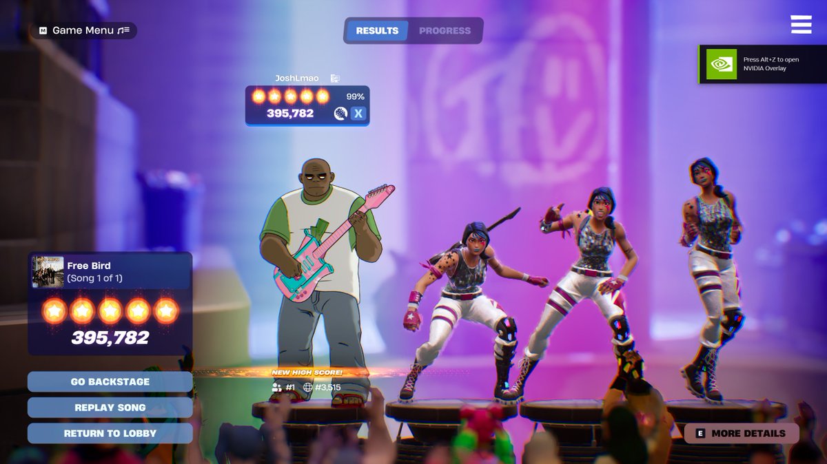 still got it 🤘
first time on #FortniteFestival for a while