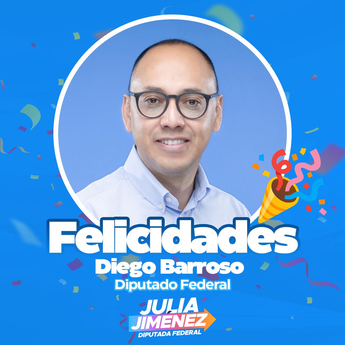 Julia Jimenez (@dipjuliajimenez) on Twitter photo 🎉🎂 ¡Feliz cumpleaños a mi compañero Diputado <a href="/DiegoBarrosoMX/">Diego Barroso</a> ! 🎂🎉
Te deseo un día lleno de alegría, rodeado de tu familia y seres queridos. 🙌✨
Que sigan llegando los éxitos en tu vida personal y en tu labor como diputado, siempre trabajando con compromiso por la gente. 💙🤝 🎉🎂 ¡Feliz cumpleaños a mi compañero Diputado <a href="/DiegoBarrosoMX/">Diego Barroso</a> ! 🎂🎉
Te deseo un día lleno de alegría, rodeado de tu familia y seres queridos. 🙌✨
Que sigan llegando los éxitos en tu vida personal y en tu labor como diputado, siempre trabajando con compromiso por la gente. 💙🤝