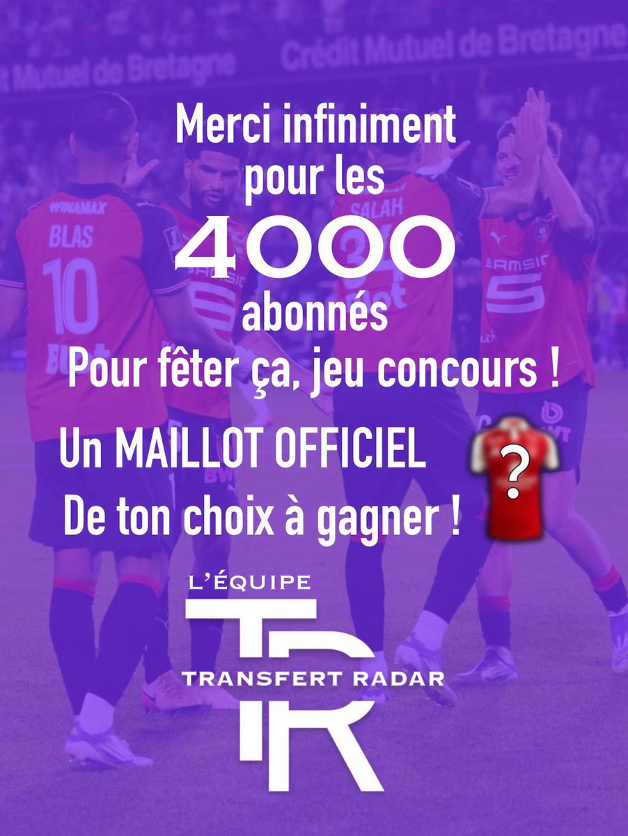 TransfertRadar's tweet image. 🚨JEU CONCOURS 🚨

‼️Tu veux gagner le maillot de ton équipe préférée ? 👀

✅FOLLOW la page 
🔄 RETWEET le post 👀
❤️ LIKE 
💬 MENTIONNE un ami en commentaire 

Tirage au sort le 15 septembre ⌛️
#SRFC #ASSE #Mercato #Ligue1 #RCSA #AJA #FCMetz #RCLens #TFC