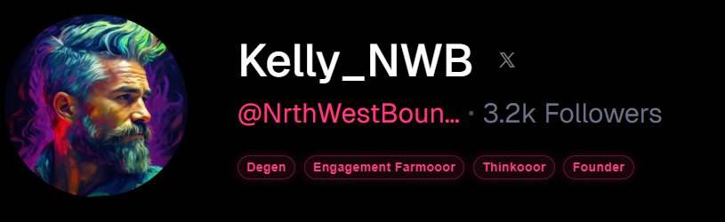 Well hell.. 
I yam what I yam I guess?? 🤣

baffling.. 💚🥃
 
Vibe Quadrant
<a href="/NrthWestBound/">Kelly_NWB</a>’s recent tweets paint the picture of a grounded, community-driven soul who balances Web3 hustle with real-life moments and a dash of humor.

 They’re deeply involved in crypto and NFT