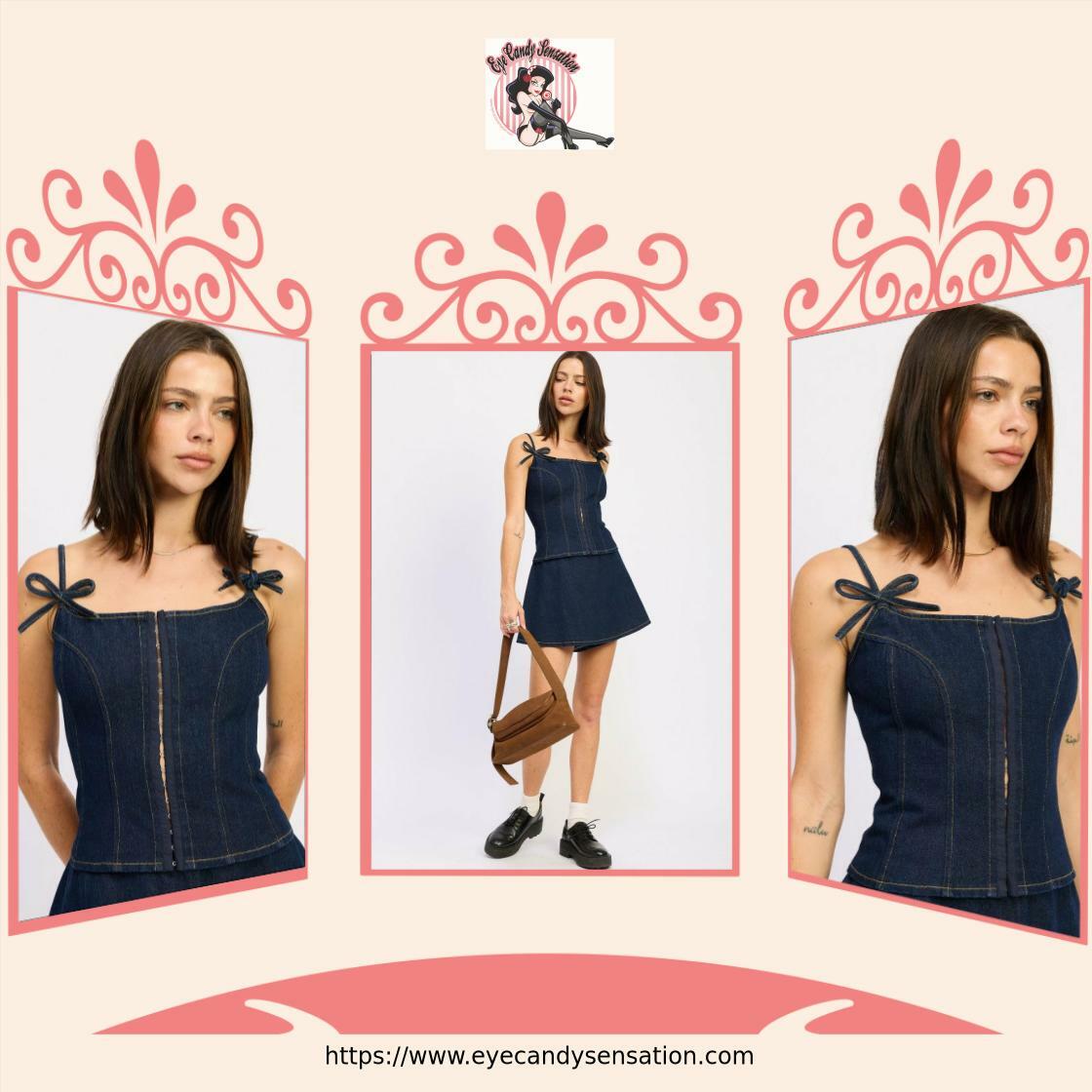 ICANDYSENSATION's tweet image. Elevate your style with our Denim Bustier Top featuring a chic zipper. Perfect for any occasion, this top is your new wardrobe staple. Discover your confidence today! #DenimFashion #ChicStyle

Shop Now eyecandysensation.com/products/denim…