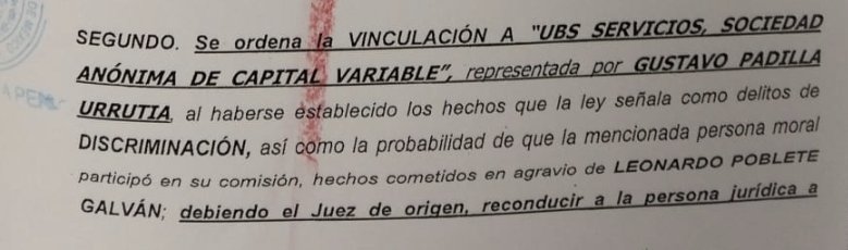 leo_poblete's tweet photo. La justicia vuelve a estar a la altura de lo que México necesita en materia de la protección a los derechos humanos y el combate a la discriminación. El @tsjcdmx acaba de dictar por primera vez la vinculación a proceso penal de la empresa de servicios de @UBS 🧵 https://t.co/k95wHLqF3v
