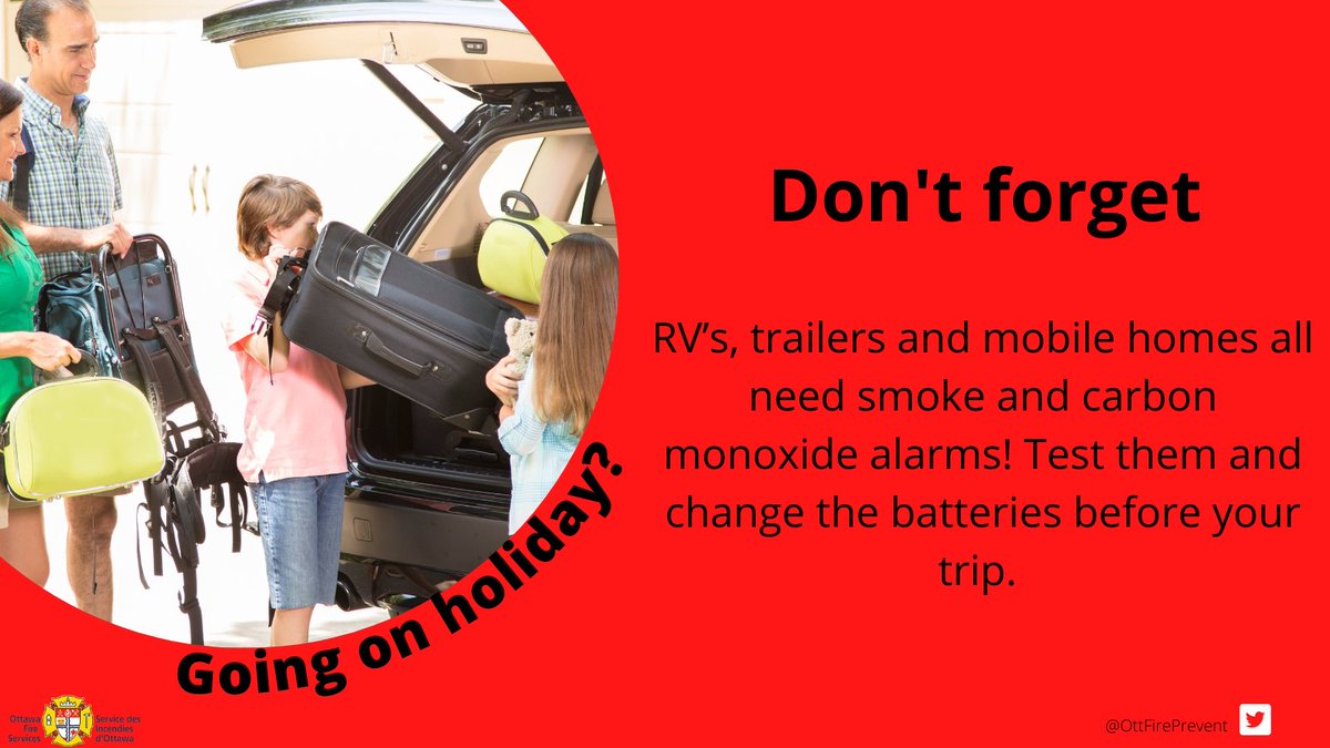 OttFirePrevent's tweet photo. 🎒 Packing for the long weekend? Don’t forget the real essentials:
🔋 Extra batteries for your smoke & CO alarms!
✅ Test them when you arrive
🚨 Replace batteries if they’re not working
Safe vibes only—wherever you’re headed! #FireSafety #LongWeekendReady https://t.co/17UVGLM1fC