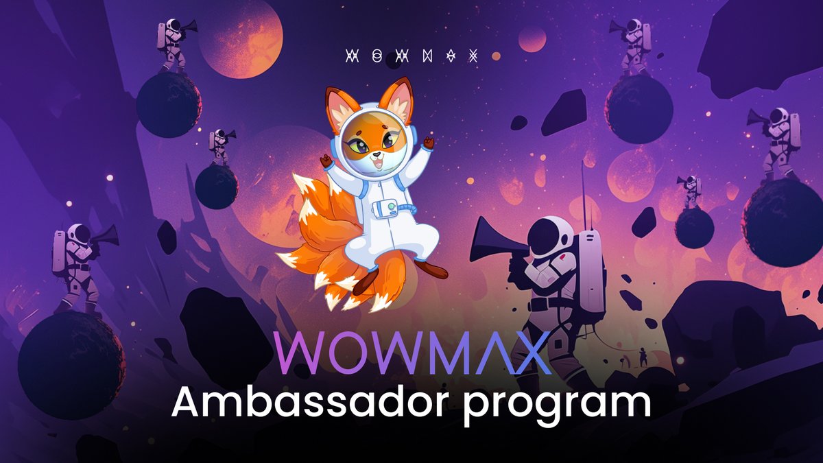 WowmaxExchange's tweet image. 🌌 Want to earn more with WOWMAX?

We’re launching the WOWMAX Ambassador Program!

If you’re an influencer, KOL, or community leader — this is your chance to grow with us.

Here’s how 🧵👇