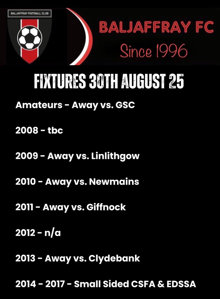 Away days for the #BJAF on Saturday.