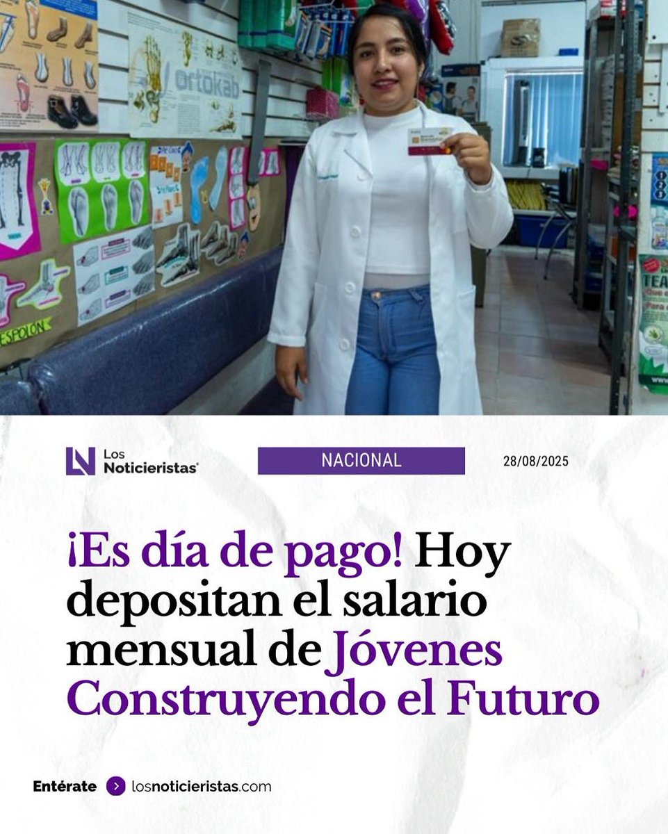 noticieristas's tweet image. 🟣 | Joven aprendiz: Checa tu saldo, porque hoy depositan a los beneficiarios de #JóvenesConstruyendoelFuturo 

Info 📲 portal.losnoticieristas.com/4n9w8iS