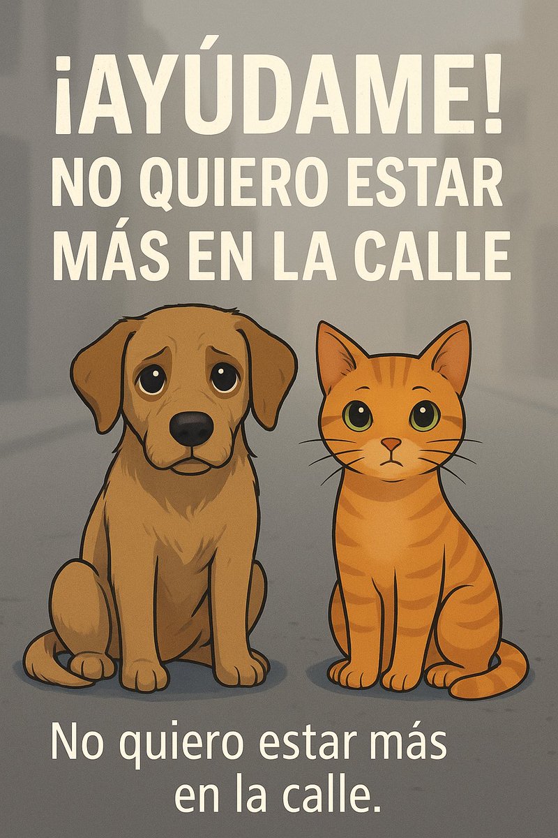 Almas De La Calle (@almasdelacalle) on Twitter photo ¡AYÚDAME! NO QUIERO ESTAR MÁS EN LA CALLE”
No es un eco perdido en el aire,
es el clamor que vibra en cada esquina,
la súplica de miles de perritos y gatitos invisibles
que cargan con el peso de nuestra indiferencia.
“¡Ayúdame!” no es una palabra,
es un desgarro en el alma,
es ¡AYÚDAME! NO QUIERO ESTAR MÁS EN LA CALLE”
No es un eco perdido en el aire,
es el clamor que vibra en cada esquina,
la súplica de miles de perritos y gatitos invisibles
que cargan con el peso de nuestra indiferencia.
“¡Ayúdame!” no es una palabra,
es un desgarro en el alma,
es