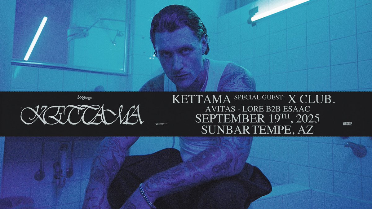 #SupportAnnounce: Kettama is bringing the heat to Sunbar on September 19 🔊 With special guest X Club plus Avitas and Lore b2b Esaac, this lineup is locked for a night of heavy-hitting energy. 

Tickets → tixr.com/e/150514 🎟️

#Kettama #Sunbar #RelentlessBeats