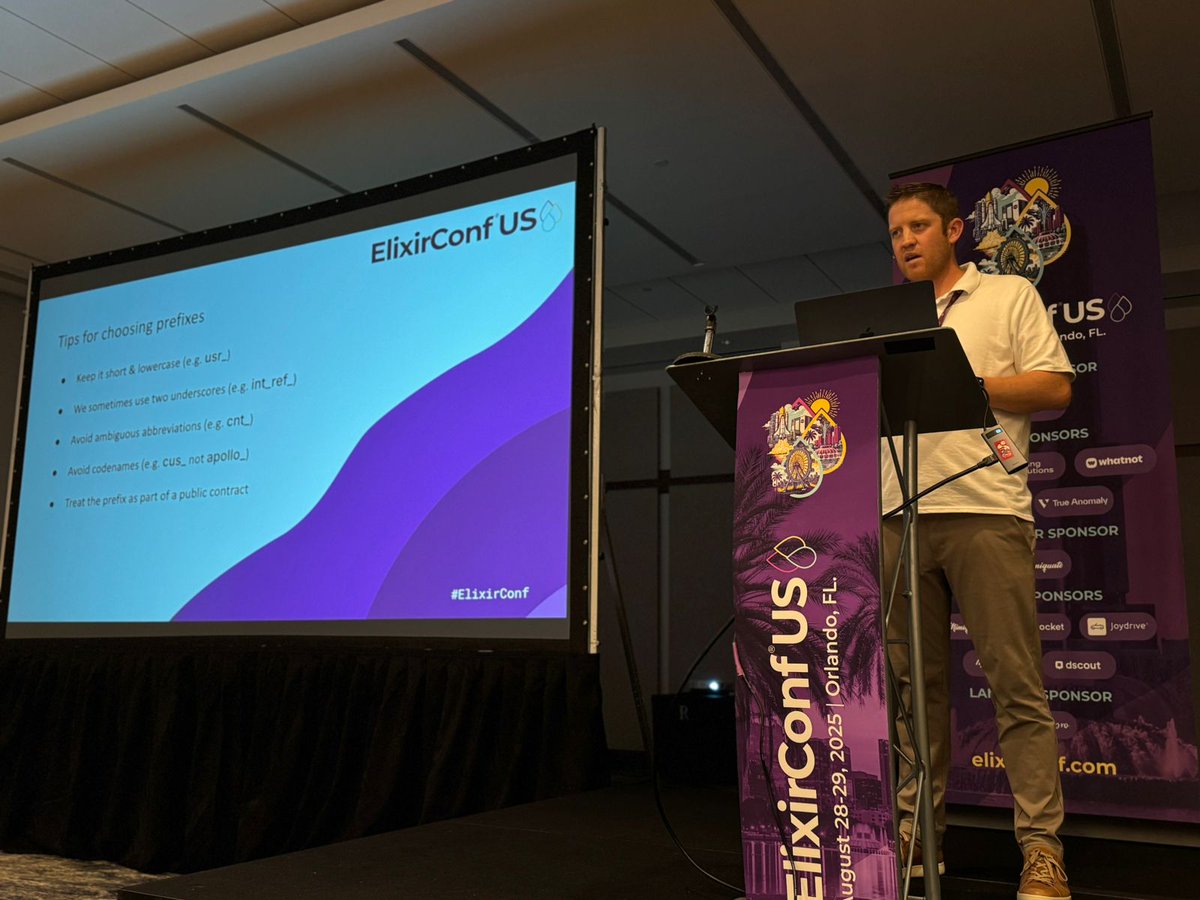 ElixirConf's tweet image. 🧠 user_12345abc = %User{id: &quot;user_12345abc&quot;}
Pattern match by prefix, map to schemas, auto-link everywhere
@atomkirk shows how UXIDs make Elixir apps significantly cleaner. #ElixirConfUS