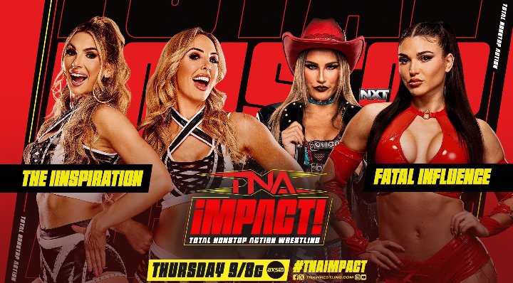 NVhowlingWolves's tweet image. Tonight's #TNAiMPACT 

     #FatalInfluence 's 
                  @FallonHenleyWWE 🤠

      is gonna show The Inspiration 
 why Fallon's Top Shelf on #NXTNA 

👀 @ThisIsTNA on TNA+