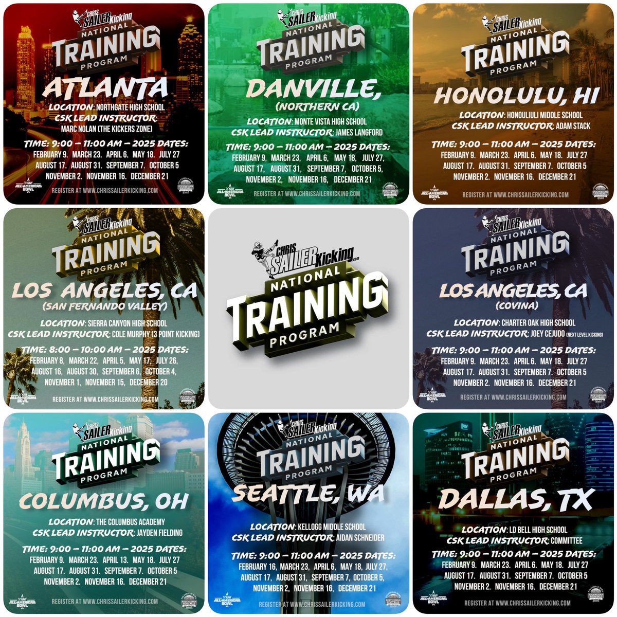 Want to improve your game? Get physical &amp; mental tips after your first games this weekend with the Chris Sailer Kicking NTP. We will be in many locations across the America this Saturday &amp; Sunday! Register at ChrisSailerKicking.com and get better!