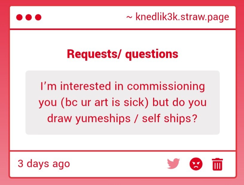 Yes! Im honestly open to draw any ship as long as its legal and not super dark ^^