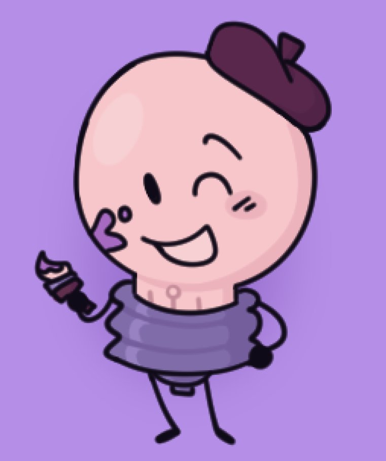 (day 105) i love the beret she wears whenever she paints... so cute and wonderful