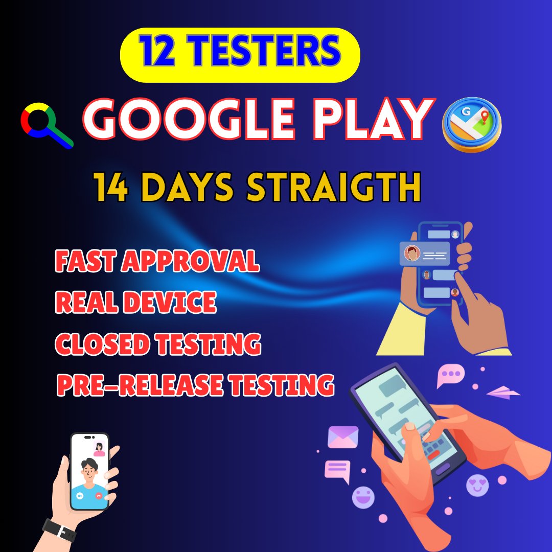 mst_repa's tweet image. Are you launching a new app on Google Play and need real testers for closed testing?
➡️ Visit Now: fiverr.com/s/Zmvpyek
#12testersGooglePlay
#12testers
#HardRockBet
#MicahParsons
#ariana
#Doris