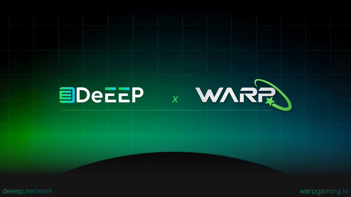 DeEEPNetwork's tweet image. 📢New Partnership Announcement: DeEEP is officially partnering with @WarpGameCHAIN ahead of their node sale! 🚀
🎮 Warp is reinventing the game publisher model with their Layer 1 protocol, bringing exciting new workloads to the @DeEEPNetwork
This is a game-changer for the Web3…