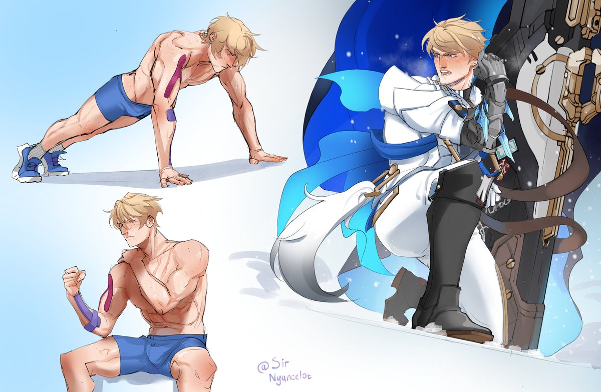 SirNyancelot's tweet image. #HSR #Sampard #Sampo #Gepard

Sampo always complaining abt his back and then he doing this in his age 🤣
Well, his boyfriend just the same, but in Gepard&apos;s case he pushed too hard on his own hand...