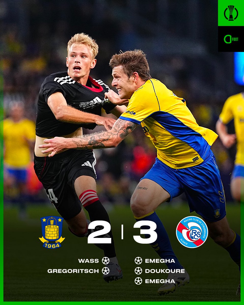 🚨 𝗦𝗧𝗥𝗔𝗦𝗕𝗢𝗨𝗥𝗚 𝗝𝗢𝗨𝗘𝗥𝗔 𝗕𝗜𝗘𝗡 𝗟𝗔 𝗖𝗢𝗡𝗙𝗘𝗥𝗘𝗡𝗖𝗘 𝗟𝗘𝗔𝗚𝗨𝗘 𝗟𝗔 𝗦𝗔𝗜𝗦𝗢𝗡 𝗣𝗥𝗢𝗖𝗛𝗔𝗜𝗡𝗘 !!!! ✅💙🤍

Les Alsaciens se sortent du piège Brondby 🇩🇰 en barrages.