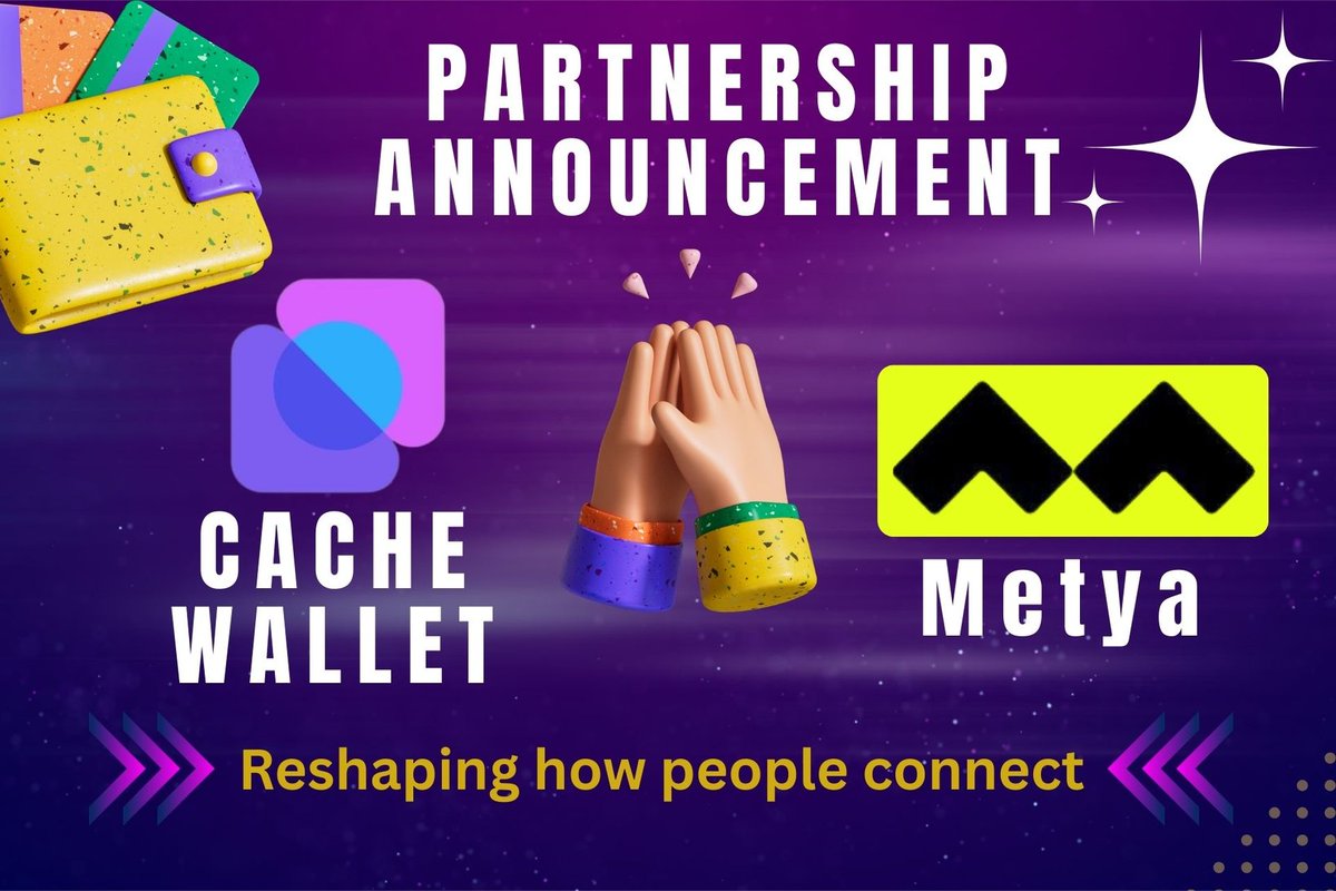 sufficient8467's tweet photo. 1/ 🚨 Partnership Alert 🚨
@metyacom 🤝 @cachewallet are teaming up!
This collaboration is about reshaping how people connect, earn, and spend in Web3.
AI Social + DatingFi + Secure Web3 Payments = The future of digital life.
#Metya #CacheWallet #AI #DatingFi #Web3Payments https://t.co/E1wpkqKgsi