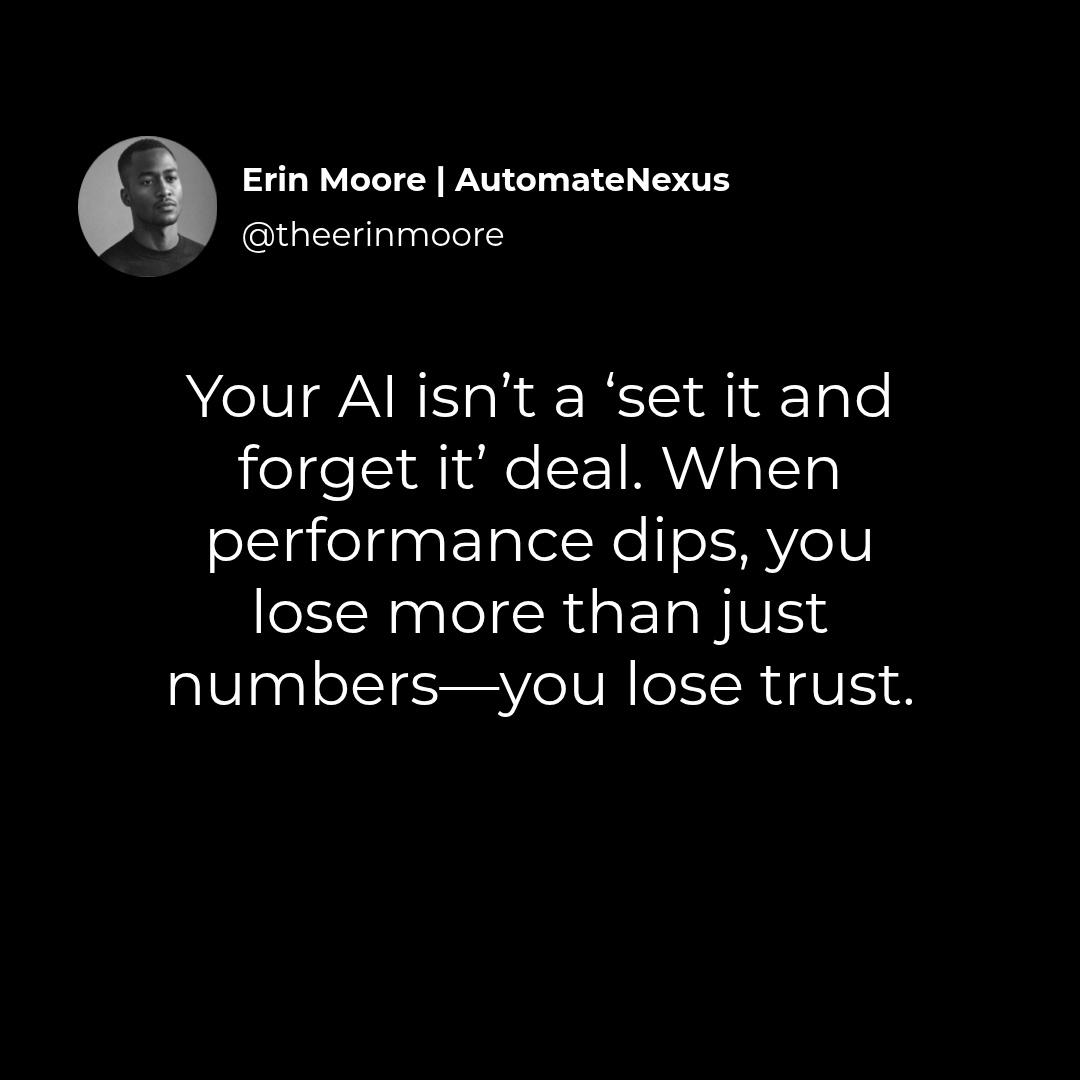theerinmoore1's tweet image. Your ML model isn’t set-and-forget. Continuous monitoring catches performance dips early—saving time, money, and trust.
Think of it as a real-time health check for your AI.
Are your models keeping up? #AI
#ModelMonitoring #MLperformance #DataScience #AI #TechLeadership
