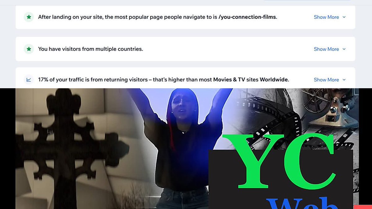 YouConnectionYC's tweet image. Apparently we're doing better than most Movies &amp;amp; TV sites worldwide!That's good because YC Web has upgraded to a stronger video platform for faster speed and buffering, and larger storage because we've got lots of content now! Check it all out at youconnectionweb.org/#christian #media